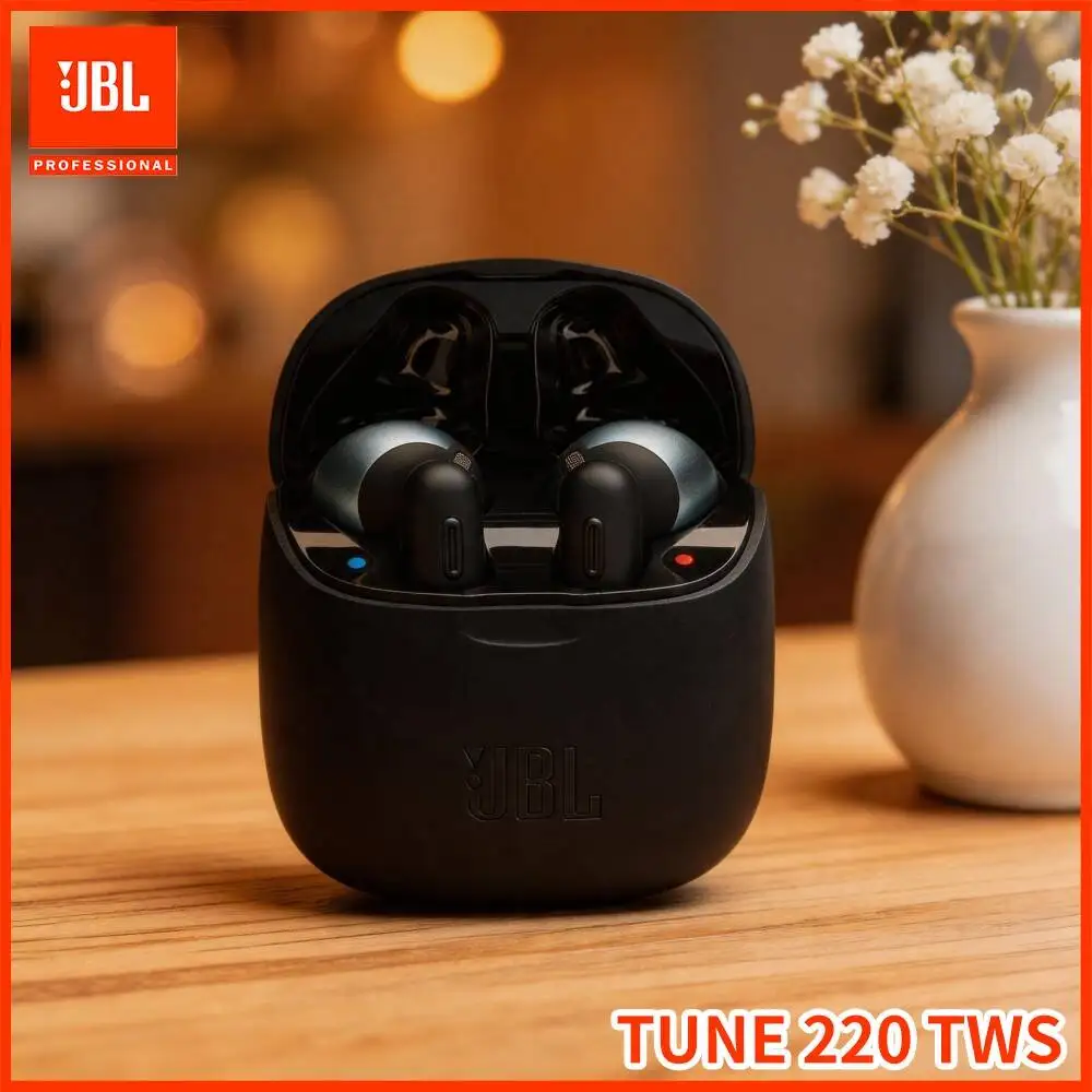 JBL Tune220TWS Bluetooth5.0 True Wireless Earphones Touch‑Sensitive Control 12mm Dynamic Driver Portable Charging Case Earbuds