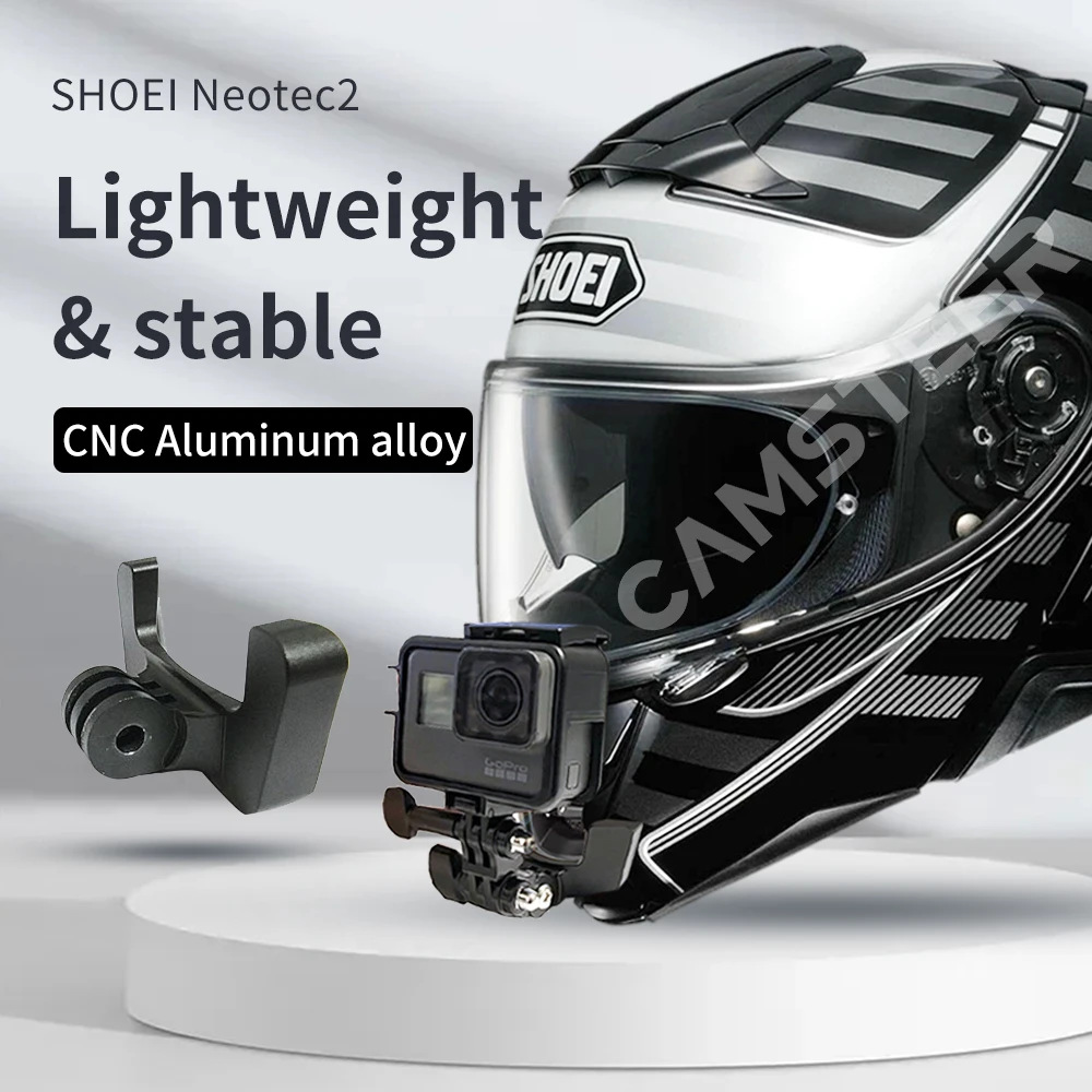 Shoei Neotec 2 Customized Motorcycle Helmet Chin Mount for GoPro hero12 11 10 9 Insta360 X4 X3 Ace pro DJI Action 3/4 Camera