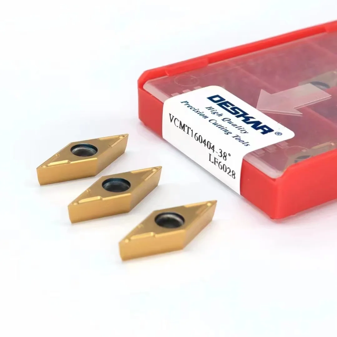 VCMT160404-38° LF6028 Diamond turning tool blade carbide inserts High-Quality Precision Cutting Tools for steel 10Pcs