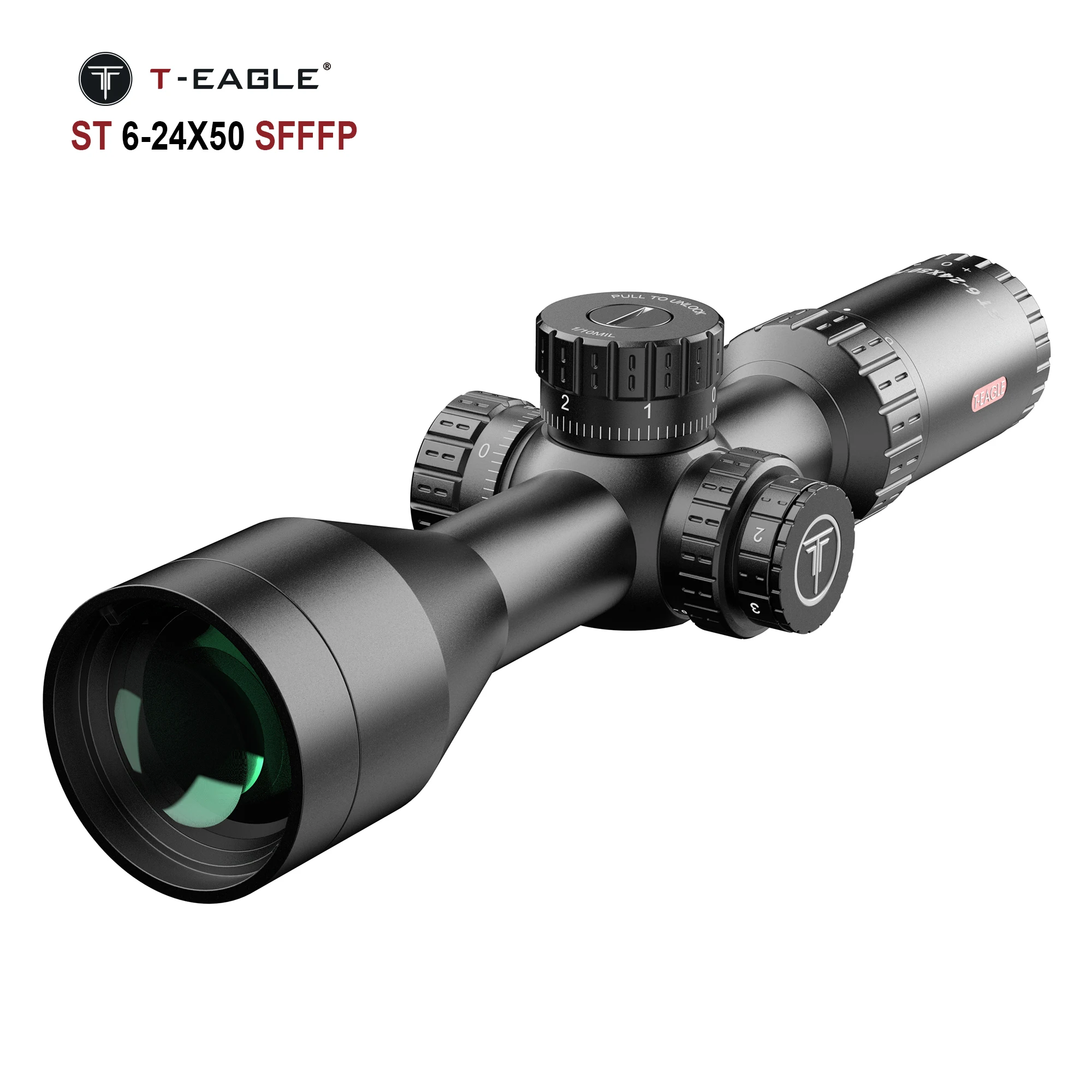 T-EAGLE ST 6-24X50 FFP Tactical Spotting Scope With Illuminate for Hunting MOA/MIL Rifle Scope Airgun Optical Riflescope Fit.308