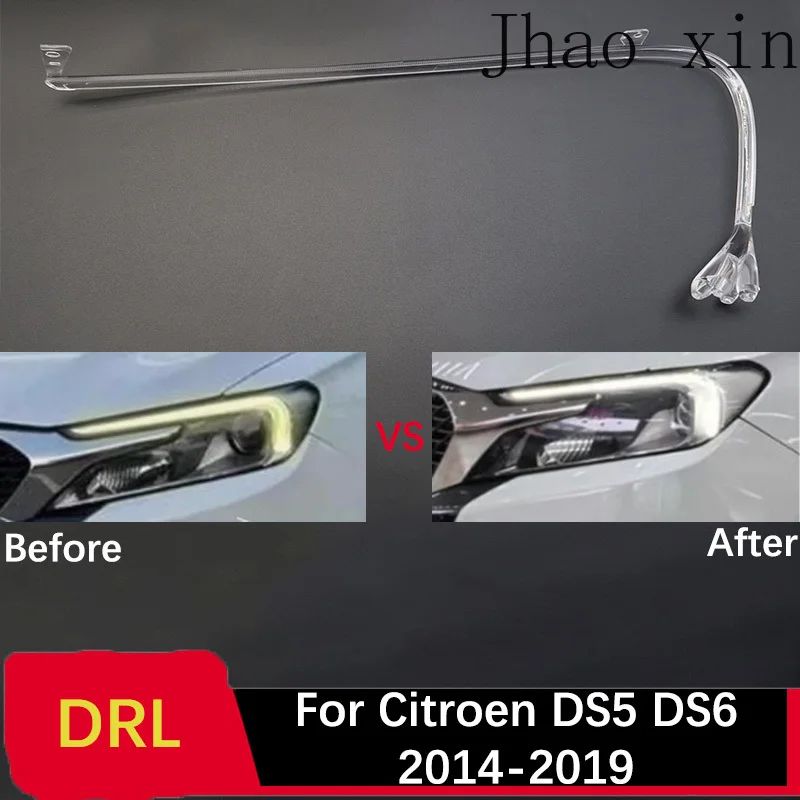 Suitable for Citroen DS5 DS6 2014-2019 Car Headlight DRL Guide Strip Ballast Light Source Module Angel Eye Lamp Tube White Light