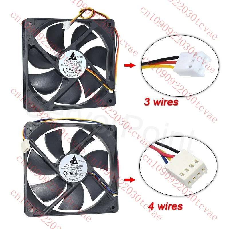 

AFB1212VH DC12V 0,60A 12 см 3 контакта/4 контакта ШИМ-контроль температуры вентилятор 120*120*25 мм