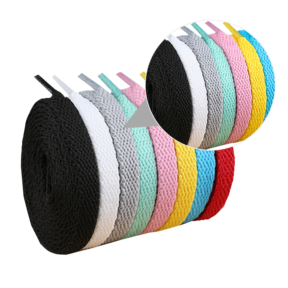 

8 Pair Flat Shoelaces Casual Sneaker Shoelaces Polyester Shoe Strings Shoelaces Fashion Shoe Lace (Random Color, 120CM)