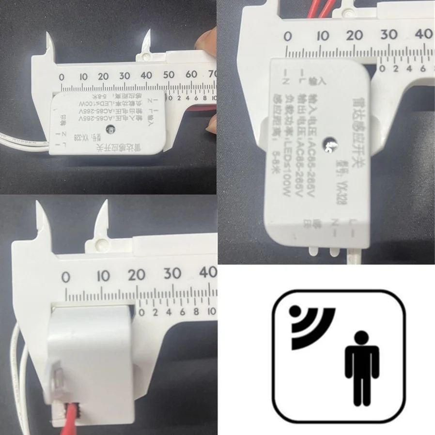 Auto Interruptor Sensor Infravermelho, PIR, Microondas, Radar, Módulo de Movimento Corporal, Suporte de Alta Qualidade, Transporte da Gota, 110V, 220V, AC 50Hz