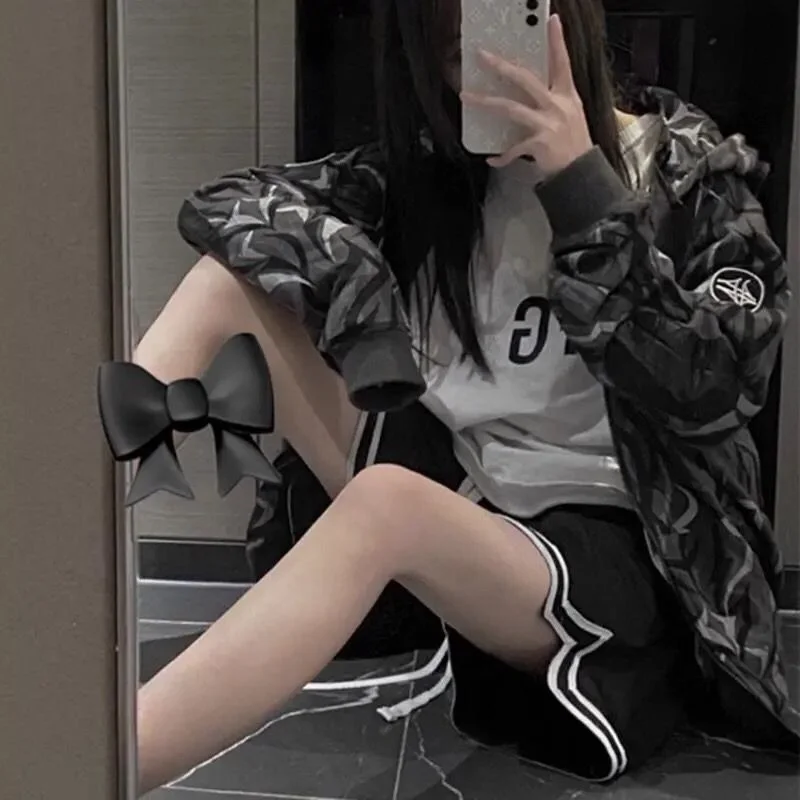 

Шорты женские пары мешковатые на шнурке широкие брюки простые ретро унисекс летние High Street Harajuku Feminino Chic новая горячая распродажа Y2k Fit