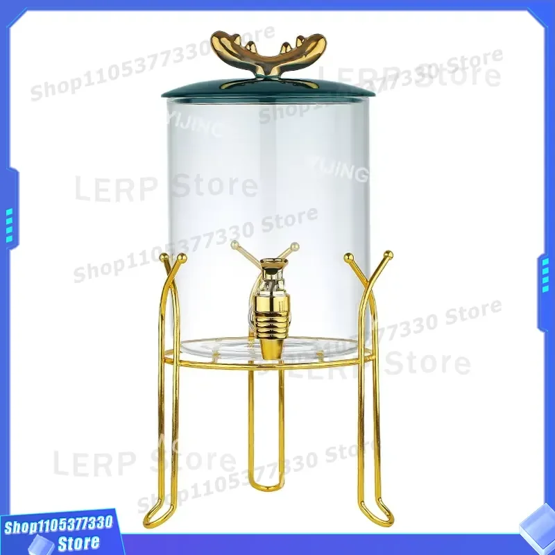 Modern Glass Beverage Dispenser with Self Service Faucet for Cold Water Juice Cola Alcohol Soaking Commercial Eco Friendly