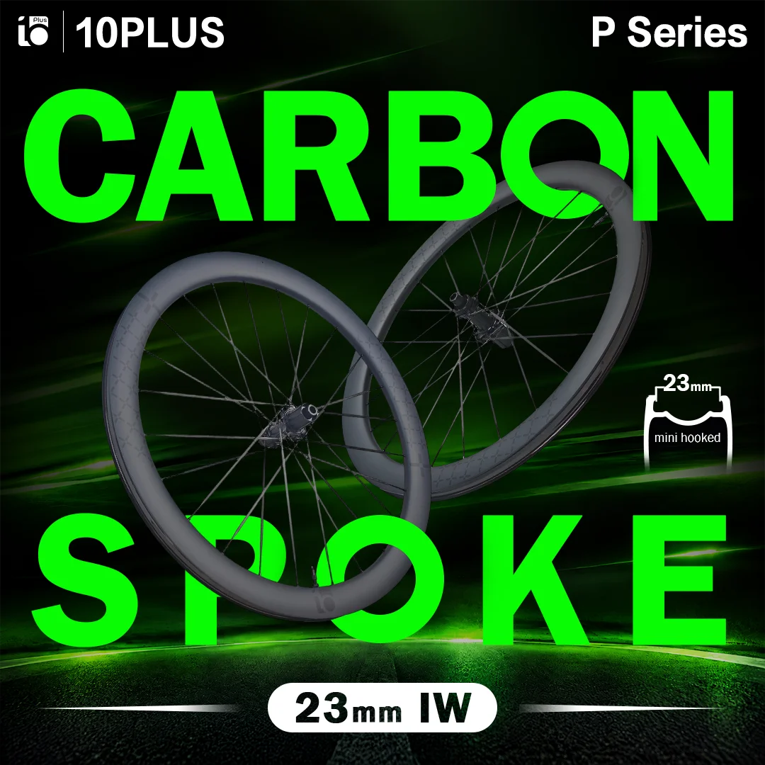 10PLUS 4.5mm Carbon Spoke Wheelset 23mm Inner P Series 45T Star Ratchet Hub 700C Light  Tubeless Center Lock Roadbike Wheels
