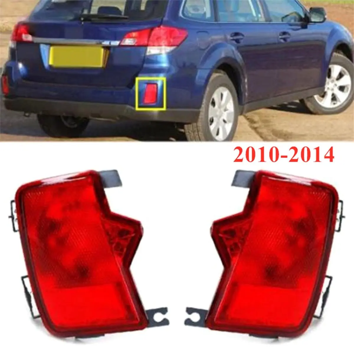 Fits for For 09-14 Rear Bumper Fog Light Rear Reflector Lamp Clearance Light No Bulb 845913J130 84551AJ020 Right