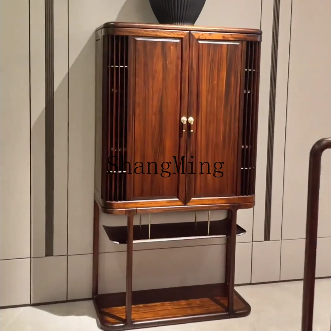 

CL new Chinese ebony dining side cabinet solid wood simple wine and tea storage side cabinet living room furniture