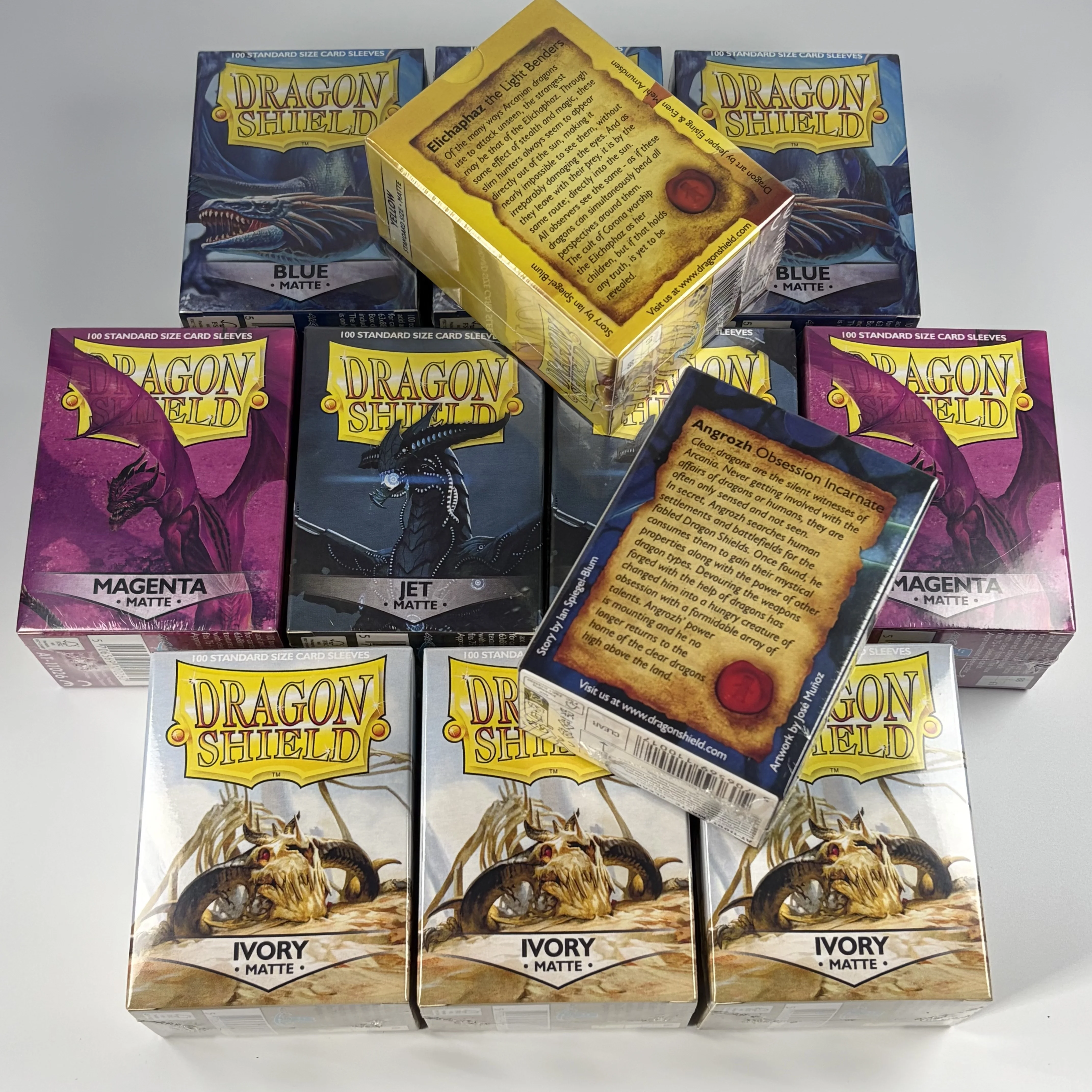 100pcs/box Dragon Shield Matte Standard Size Card Sleeves Colorful Deck Protector Covers MGT TCG Board Game Cards Slevee