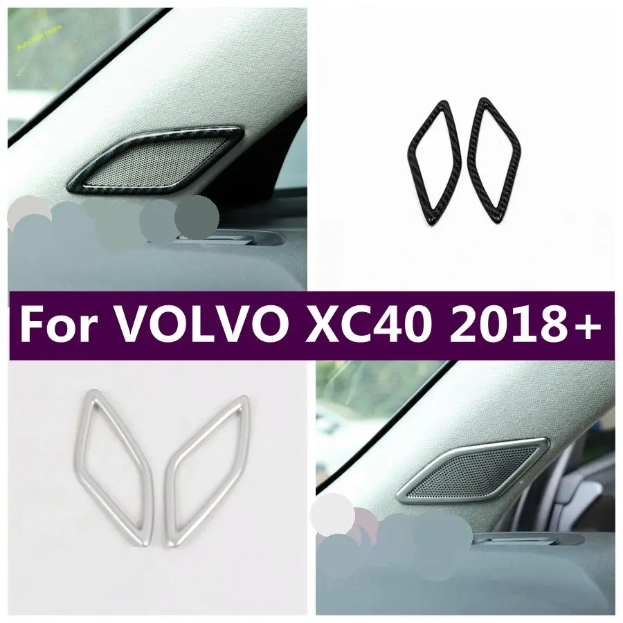 

Window A Pillar Post Stereo Speaker Audio Triangle Decoration Frame Cover Trim Fit For VOLVO XC40 2018 - 2024 Car Accessories