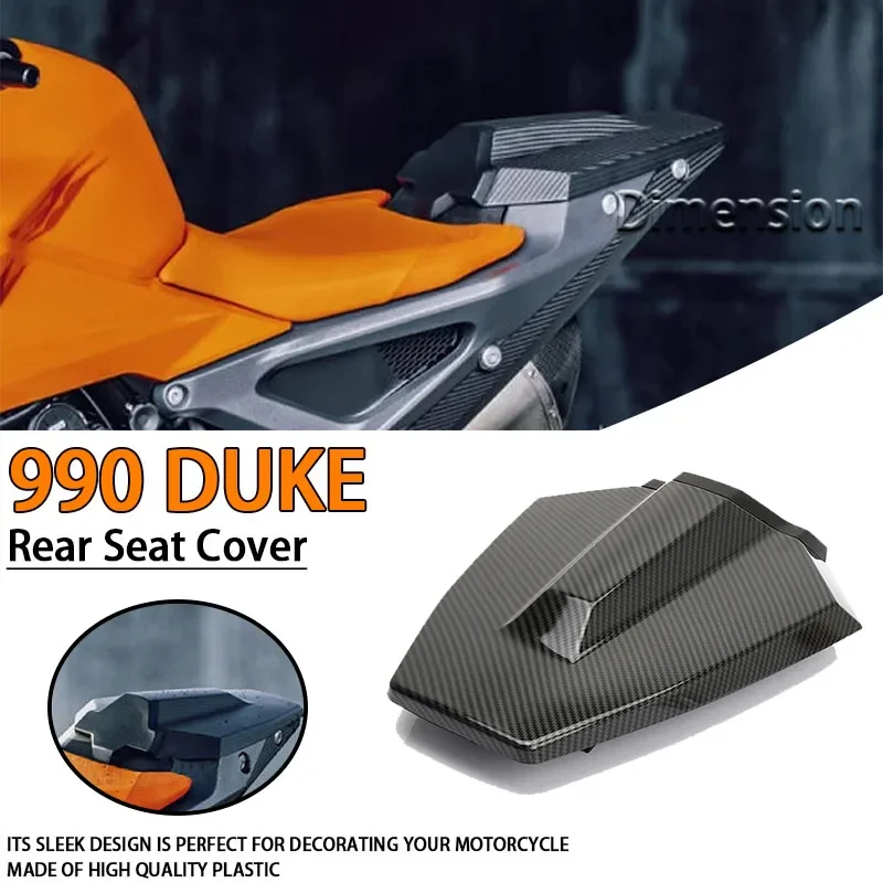 For 990Duke 990 Duke 990DUKE 990 DUKE 2024 Motorcycle New Carbon Fiber Black Rear Hump Athletic Single Tail Cap Rear Seat