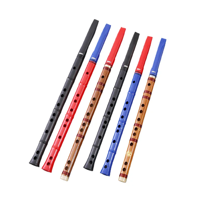 Flute 6-Hole Professional Bamboo Flute for Beginners, High G Tuned, 2-Piece Detachable Design, Traditional German Style Recorder