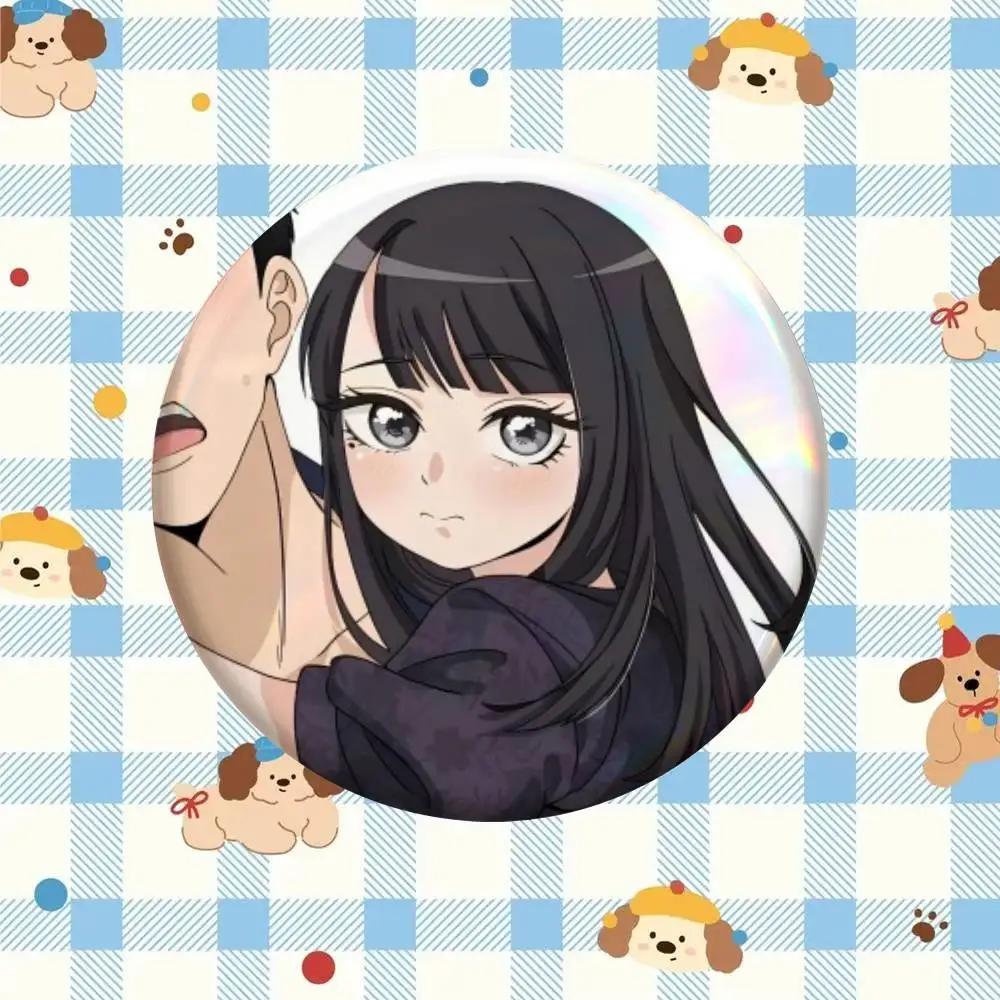 Anime M-My Dress Up Darling   Badge Tinplate Meme Round Brooch for Hat Bag Creative Lapel Jewelry Accessories Gifts
