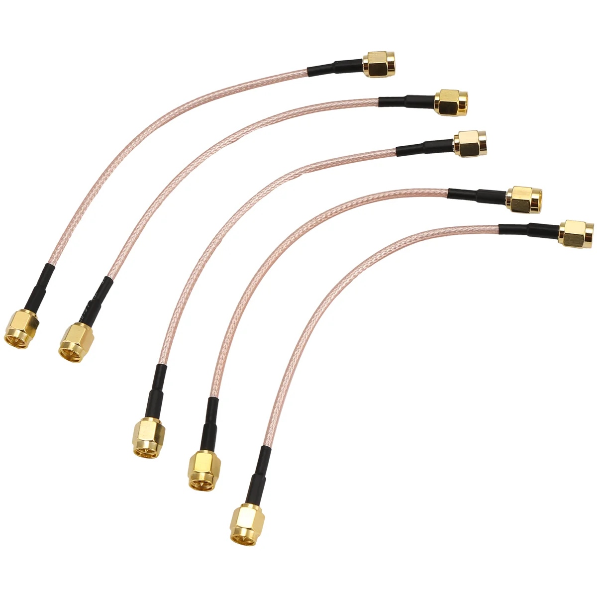 5PCS SMA Male to SMA Male Plug Jack RF Connector Pigtail Extension Cable RG316 Coax Jumper Cable 15cm