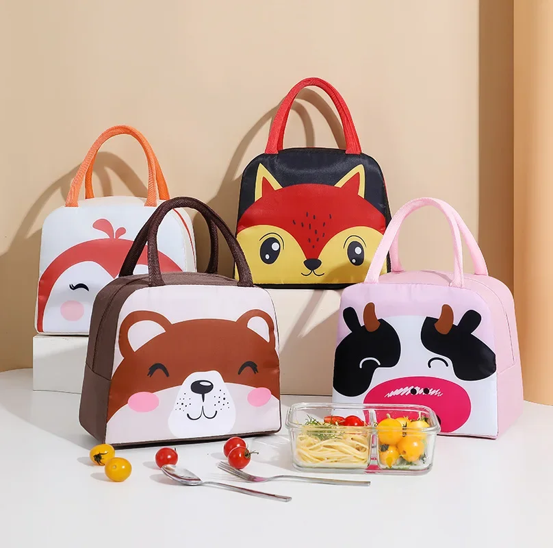 Cartoon Lunch Bag Portable Insulated Thermal Lunch Box Picnic Supplies Bags Milk Bottle For Women Girl Kids Children 2022 New