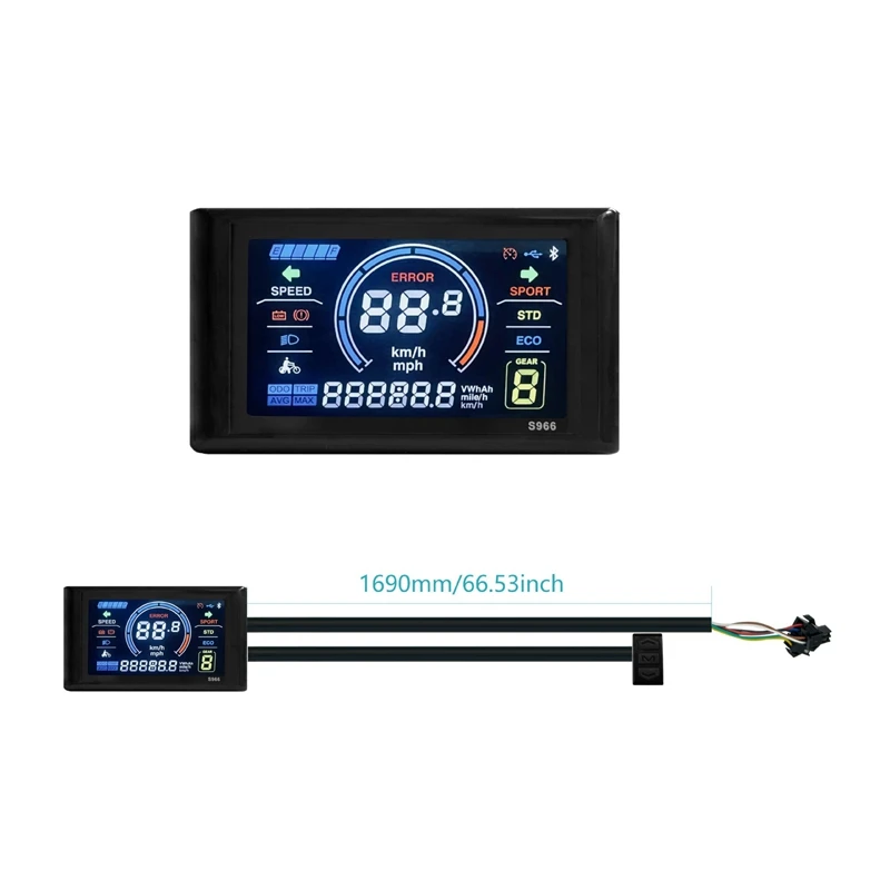 شاشة عرض الدراجة الكهربائية 24 فولت - 72 فولت شاشة LCD مقاومة للماء موصل سوبر صفقة