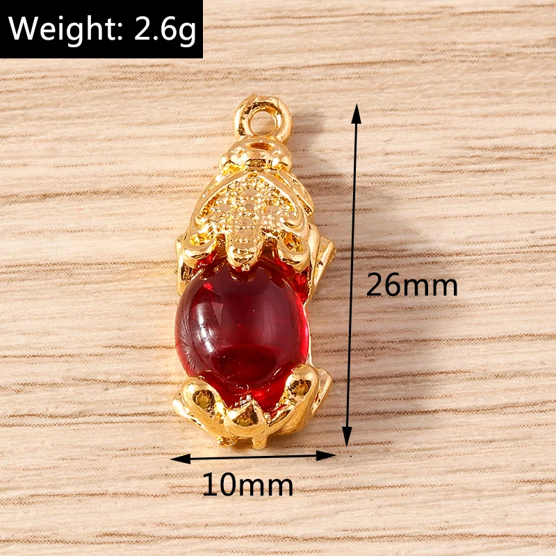 Tusember 10 Stück traditionelle chinesische Glücksbringer aus Jade für die Schmuckherstellung, Ohrringe, Halskette, Armband, DIY – Detail 23
