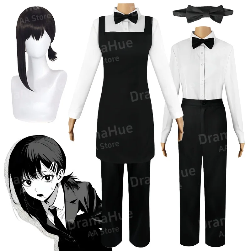 

Anime Higashiyama Kobeni Cosplay Chainsaw Man Cosplay Costumes Shirt Pants Apron Kobeni Suits Halloween Carnival Cos Adult Women