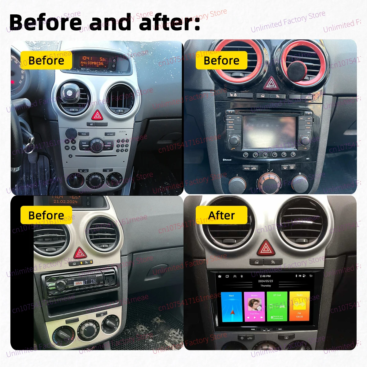 Carplay Autoradio 2 Din Android Radio GPS WIFI Auto Car Multimedia 8