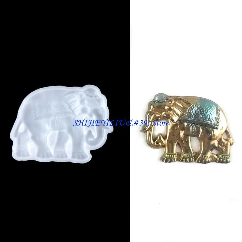 E21F Stereo Wall Hanging Silicone Mould Valentines Elephant Decor Mold DIY Pendant