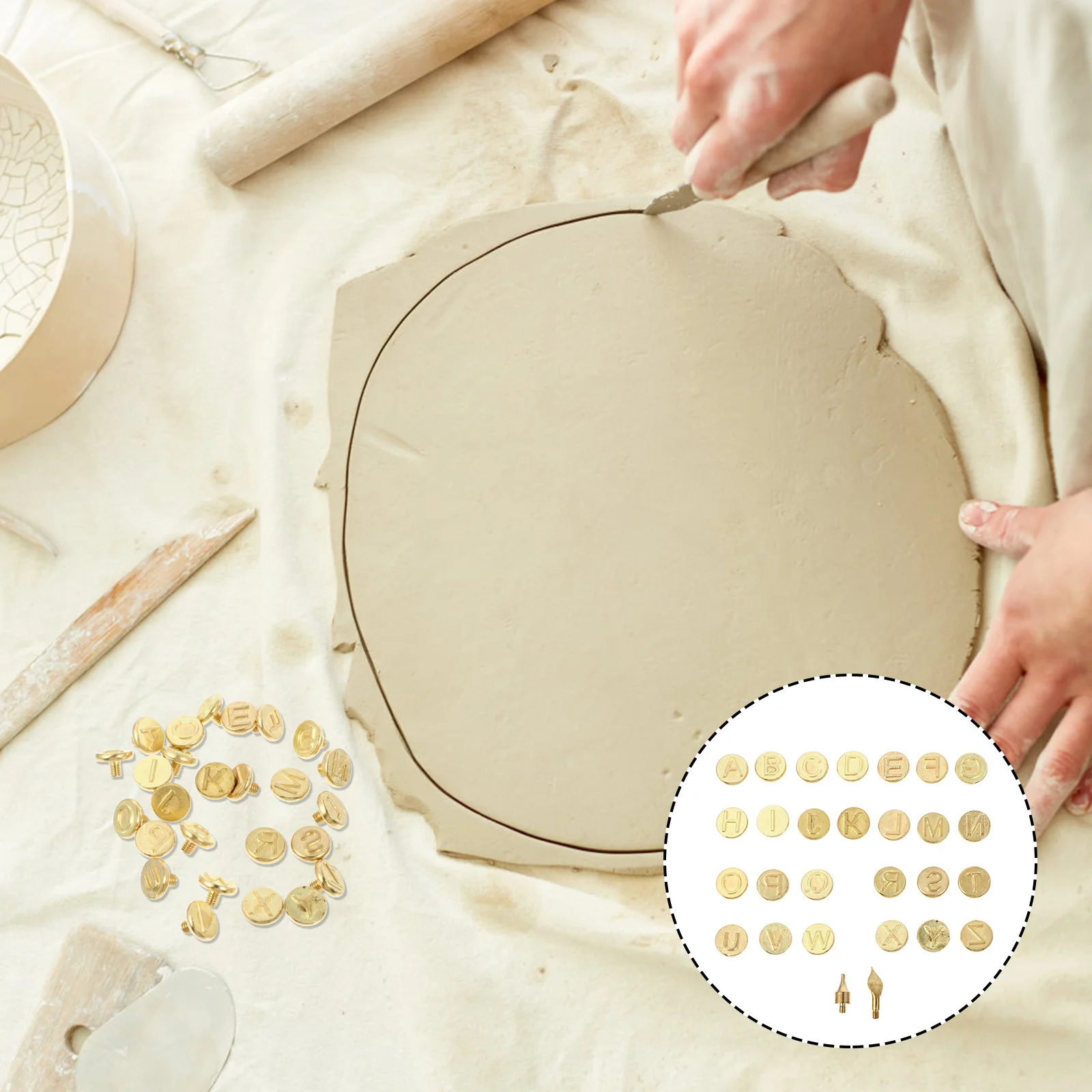 

1Set Wood Burning Tips Copper 26 Letters Alphabet DIY Woodworking Engraving Pyrography Pen Burner Tip Set Working Burner Tip