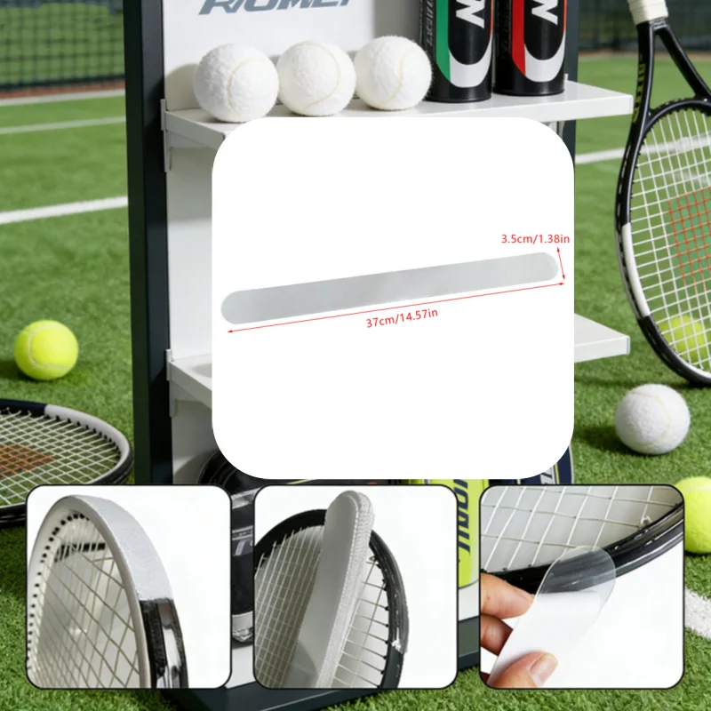 Racket Head Protection - Transparent TPU Friction Tape, Easy Apply to Tennis or Table Tennis Paddles, Essential Maintenance Part