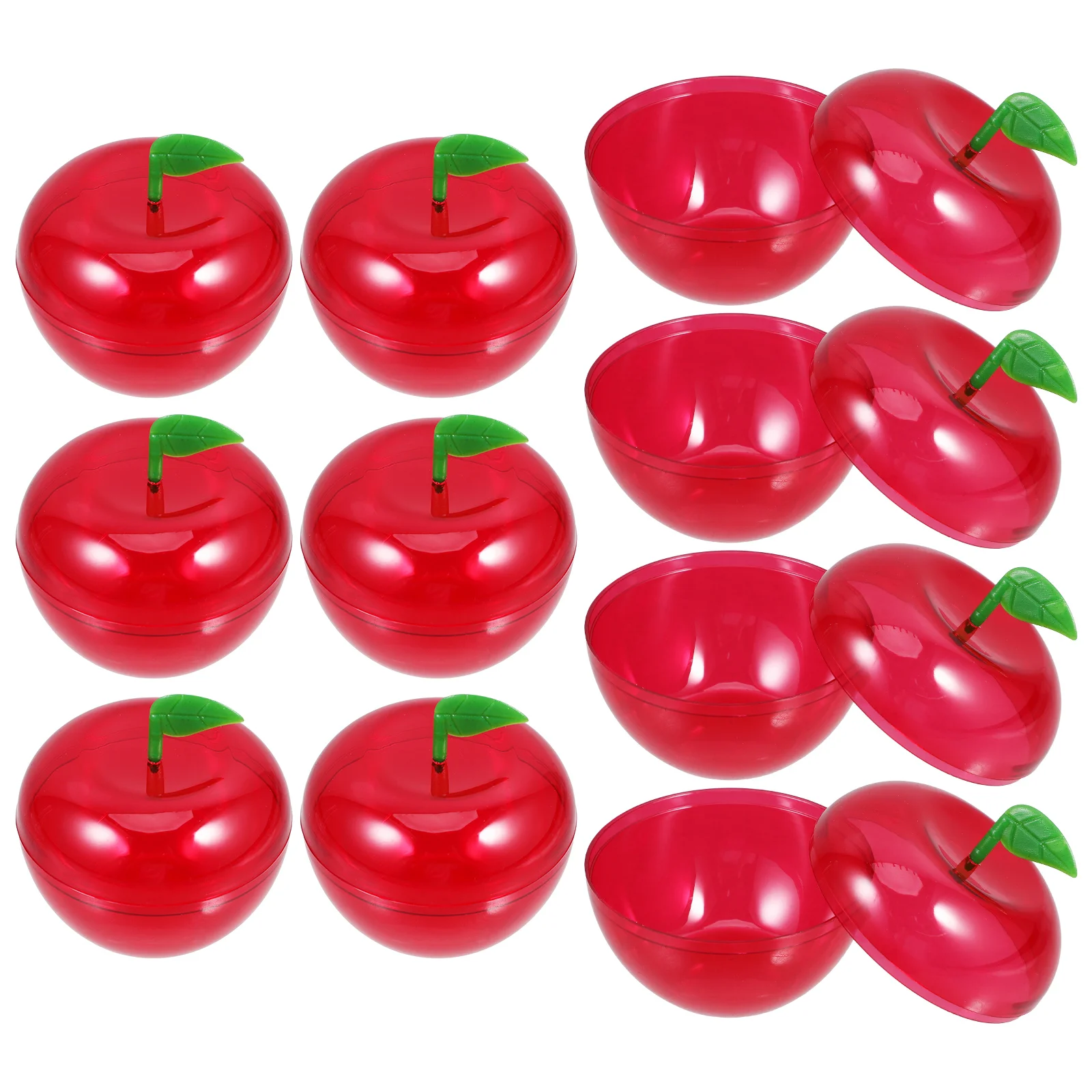 

10 Pcs Boxes Apple Candy Christmas Cases Party Favor Fruit Red Wedding Gift Storage Festival