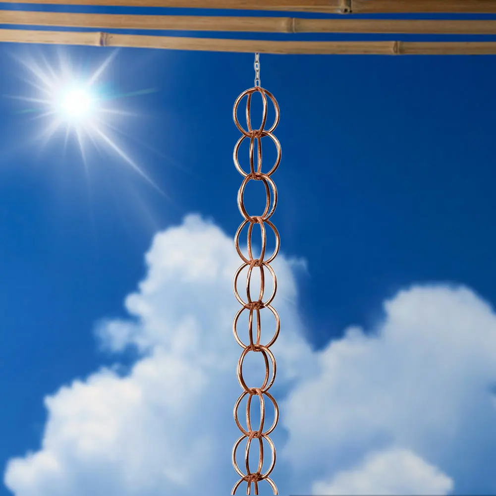 

Metal Rainwater Drainage Chain Multifunction Drainage Rainwater Chain Decorative Rain Chains Exquisite for Garden Villa Park