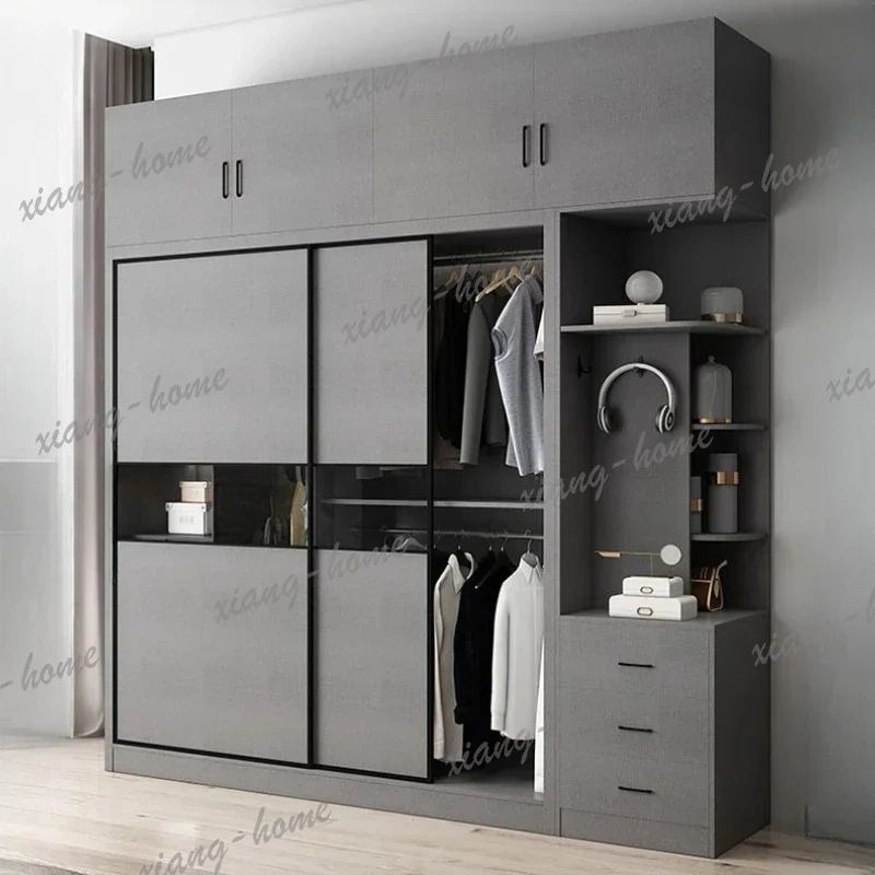 Factory Direct Storage Shelf Wardrobe Multilayer Luxury Large Storage Closet Wardrobe Shelves Drawers Rangement Chambre Bedroom