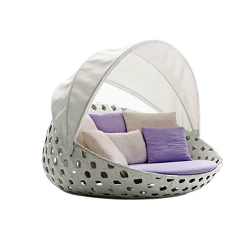

Hotel Terrace Egg Sunbeds with Tent Garden Sofa Swimming Pool Outdoor Furniture Sofa Bed Beach Solarium Chairs Canopy Lounge