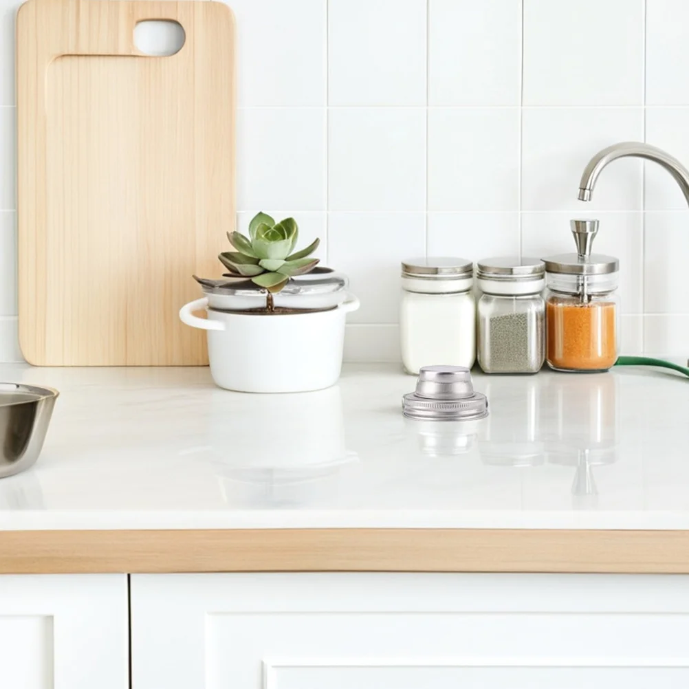 

2Pcs Stainless Steel Mason Jar Shaker Lids Caps for Salt Pepper Flour Sugar Spice Dispensing Airtight Seal Easy Grip