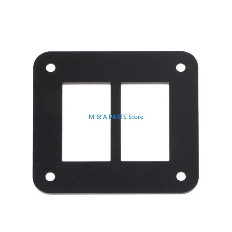 U1JF Motorcycle RV Tralier High Quality Aluminum Rocker Switch Panel 2/3/4/6 Way Housing Holder 2 Hole For Car Boat Auto Part