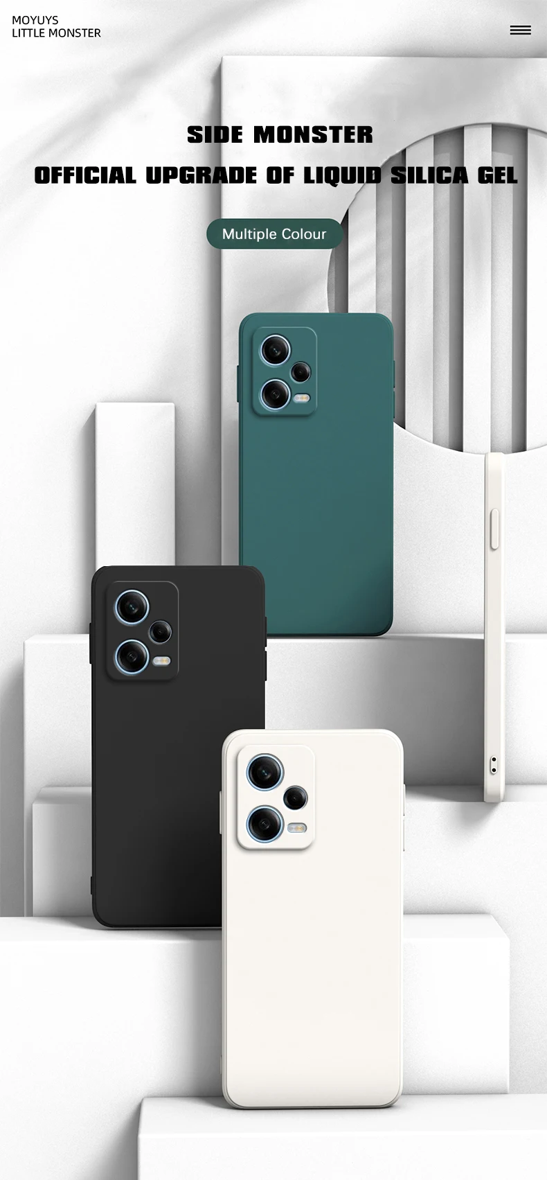 Quadratische flüssige Handyhülle für Xiaomi Redmi 12C Note 12 12R 12T Pro Plus Turbo Speed Discovery 5G Weiche Silikonhülle Note12Pro 4G – Detail 1