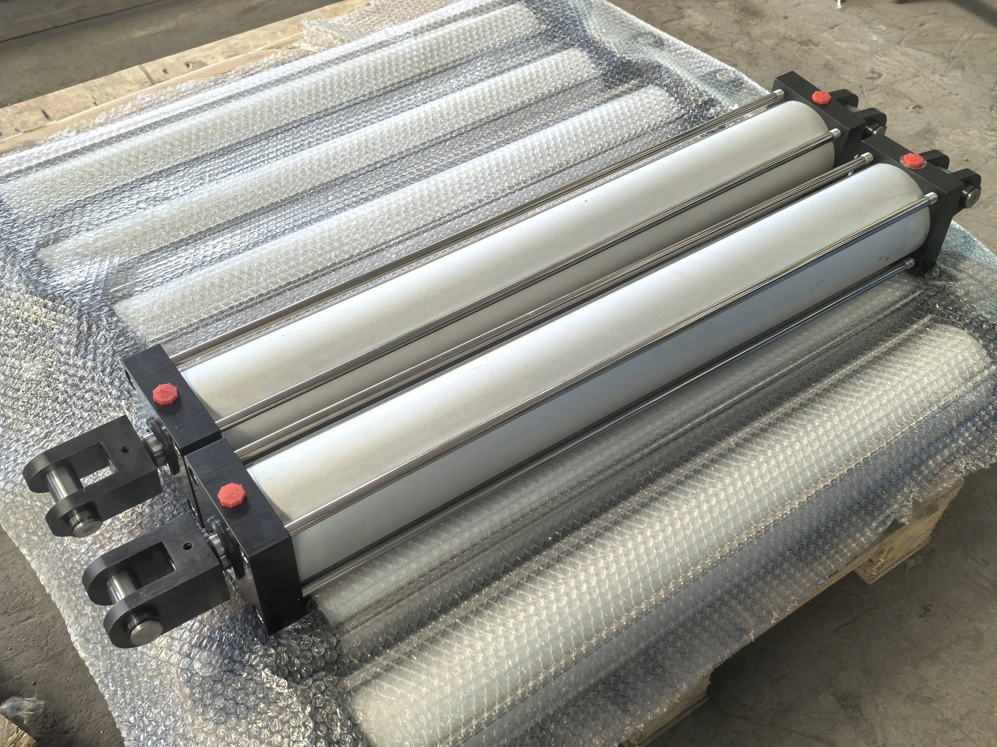 Durable 100 Pneumatic Tie Rod Cylinder 100mm Bore Size Long Stroke Double Acting Piston Telescopic Aluminum Air Cylinder