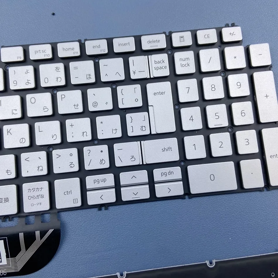 Keyboard Backlit Jepang untuk DELL Inspiron 7500 7501 7506 7590 7591 7706 7791 2-in-1 DP/N:05D4Y9 5D4Y9 perak