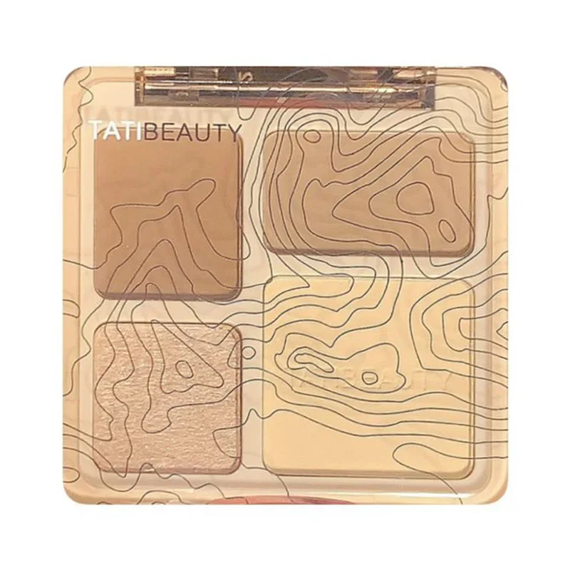 لوحة كونتور مكونة من 4 ألوان من TATIBEAUTY طقم تسليط الضوء على ظلال عيون للوجه هدية مثالية لعيد الحب