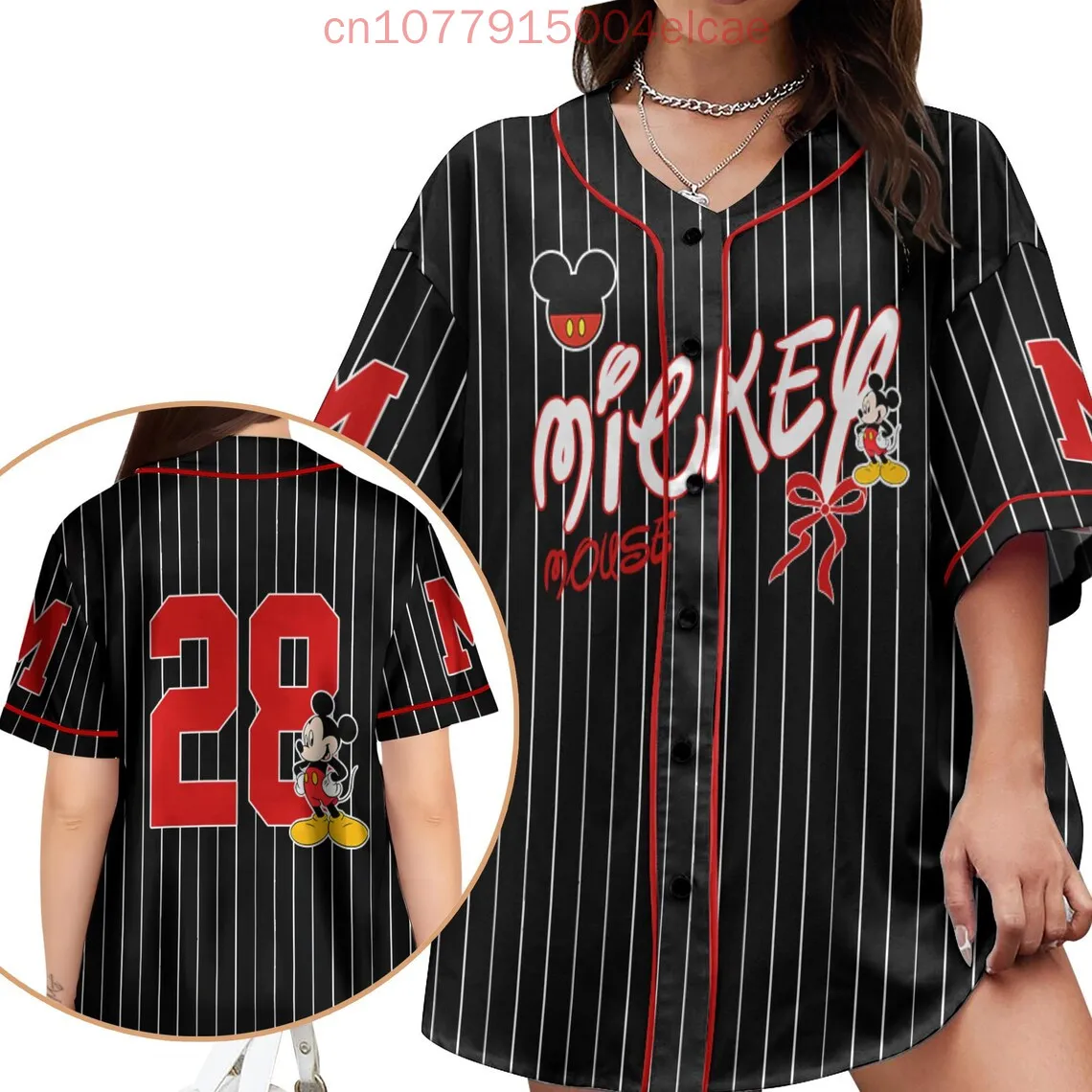 

Disney Mickey Mouse Baseball Jersey 2025 Summer New 3D Printed Customized Men's and Women's Baseball jerseys