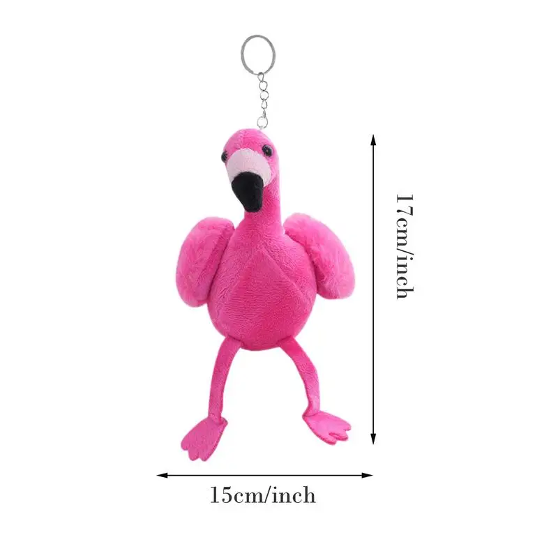 Pink Bird Plush Plush Bird Keychain Decorative Pink Plush Key Holder Bag Pendant Accessories For Car Backpack