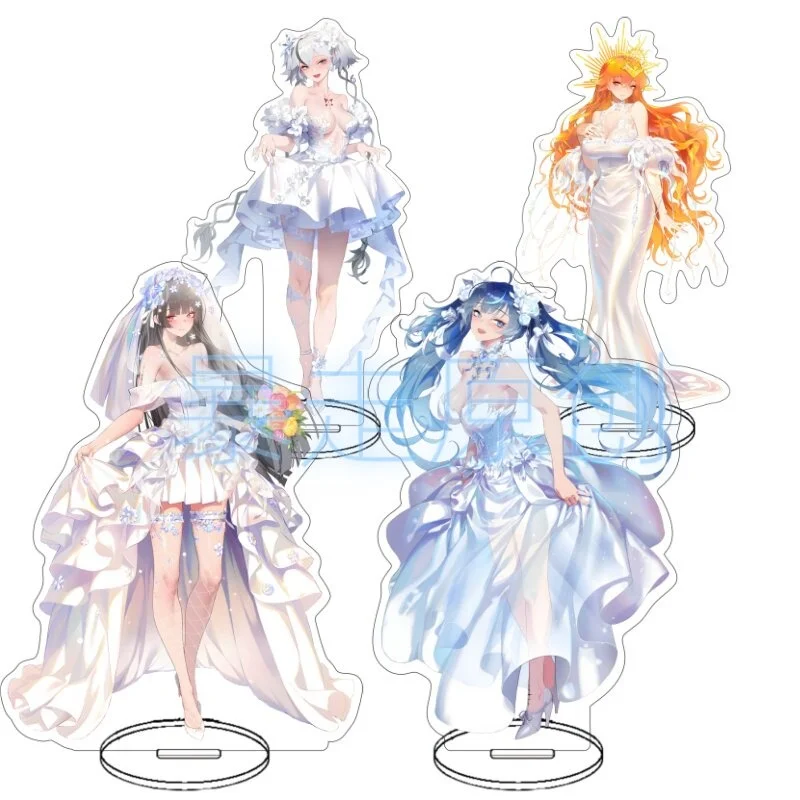 Augusta Camellya Chisa The Shorekeeper Acrylic Figure Stand Game Wuthering Waves Cartoon Keychain Collecting Accessories