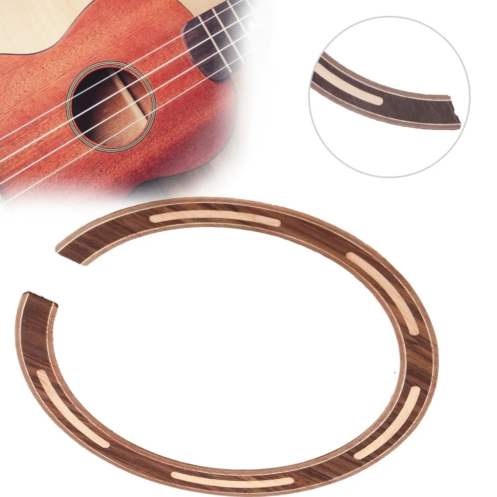 2PCS Self-Adhesive Guitar Soundhole Decal Wood Wood Color Guitar Soundhole Sticker Guitar Soundhole Ring For Acoustic Guitar