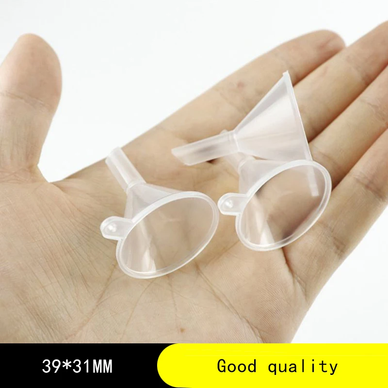 20PCS Mini Plastic Funnel Small Mouth Liquid Oil Funnels 39x31mm Laboratory Supplies Tools School Experimental Supplies