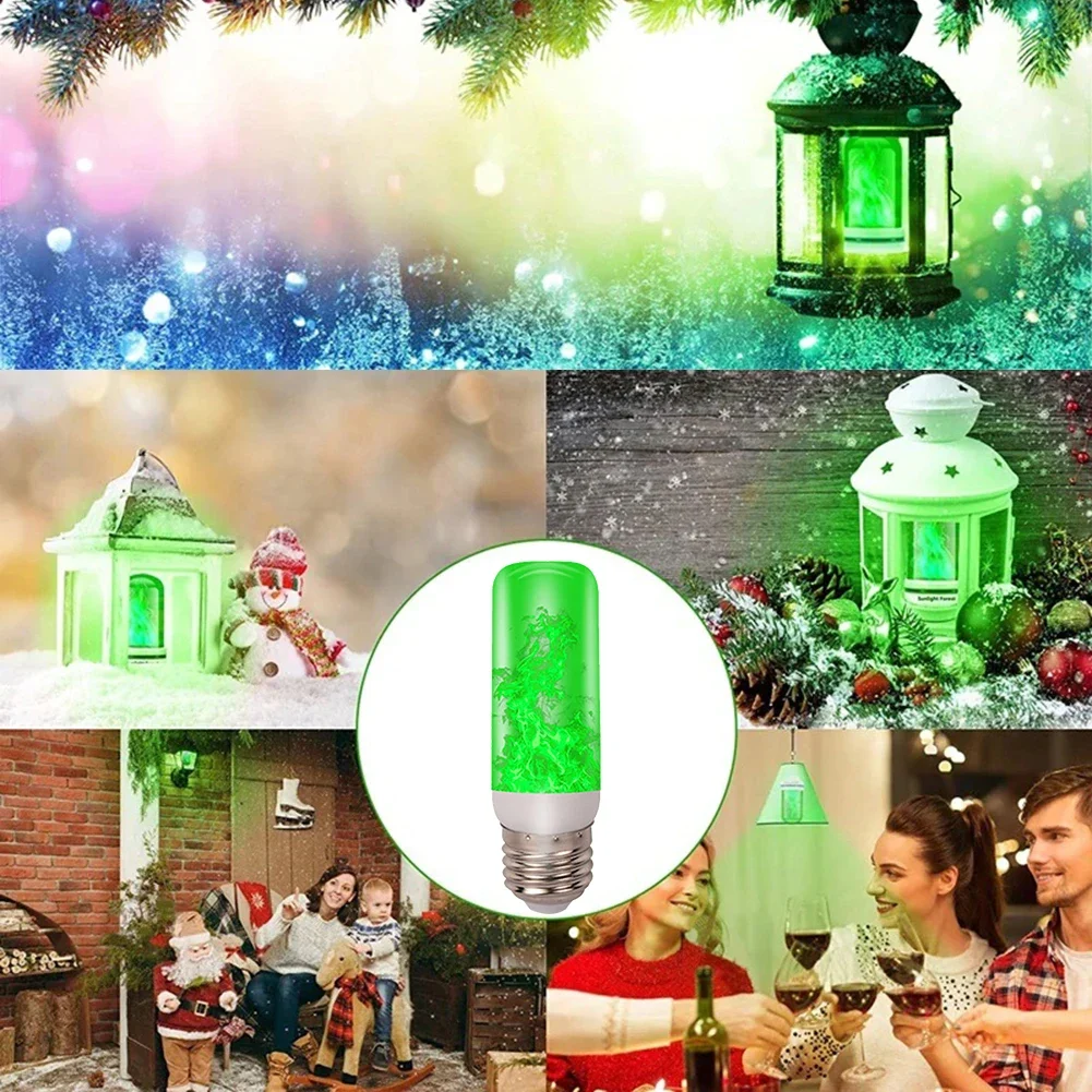 LED フリッカー炎電球模擬燃焼火災効果 E27E26 ランプクリスマスパーティーの装飾ちらつき屋外 4 モードライト