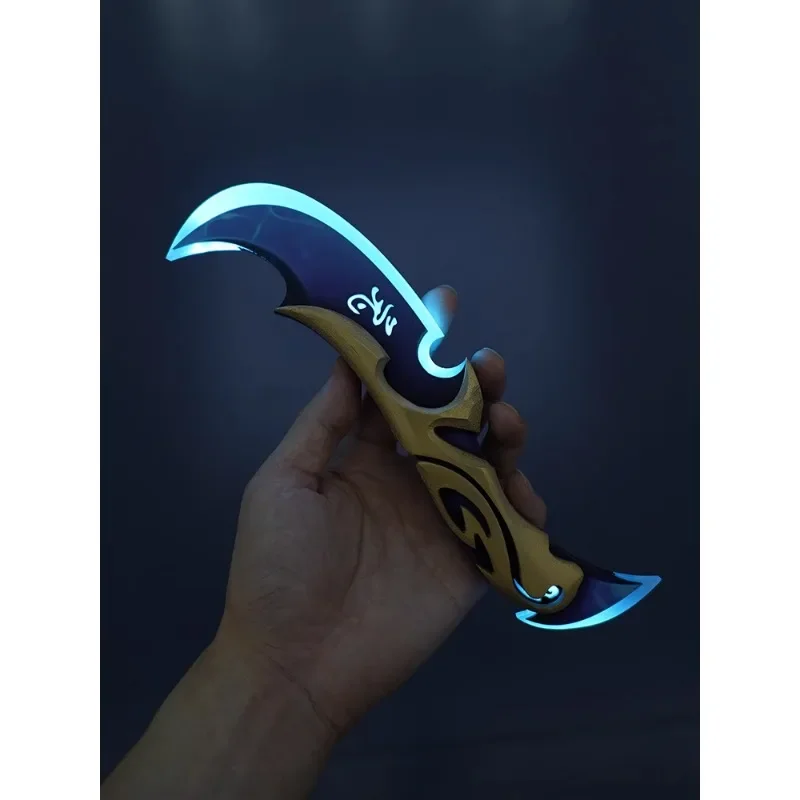 Fearless Contract Rabbit Knife Model Weapon Spirit Moon Knife Streamer Moon Blade Uncut Hand Gift Back To School Anime Toys