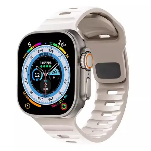 Imagen 2 del producto Correa deportiva de silicona para Apple Watch, pulsera de 49mm, 45mm, 44mm, 42mm, 40mm, 41mm, 38, Series iwatch 9, 8, 7, 6, 5, 4, 3, se ultra