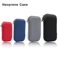 Universal Neoprene Phone Bag For iPhone 15 14 13 12 Pro Max Samsung Xiaomi USB Data Cable Charge Treasure Shockproof Storage Bag