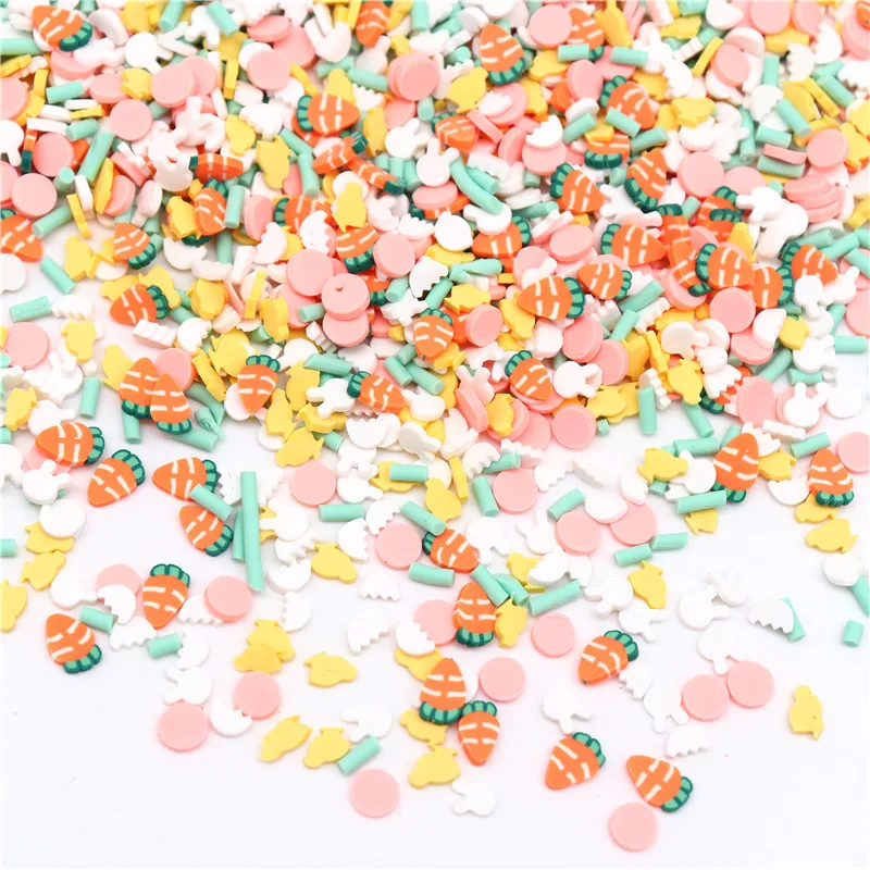 10g 5mm Mixed Polymer Clay Sprinkles Spring Color Hot Clay Soft Pottery Slices DIY Nail Art Decor Slime Filler Accessories