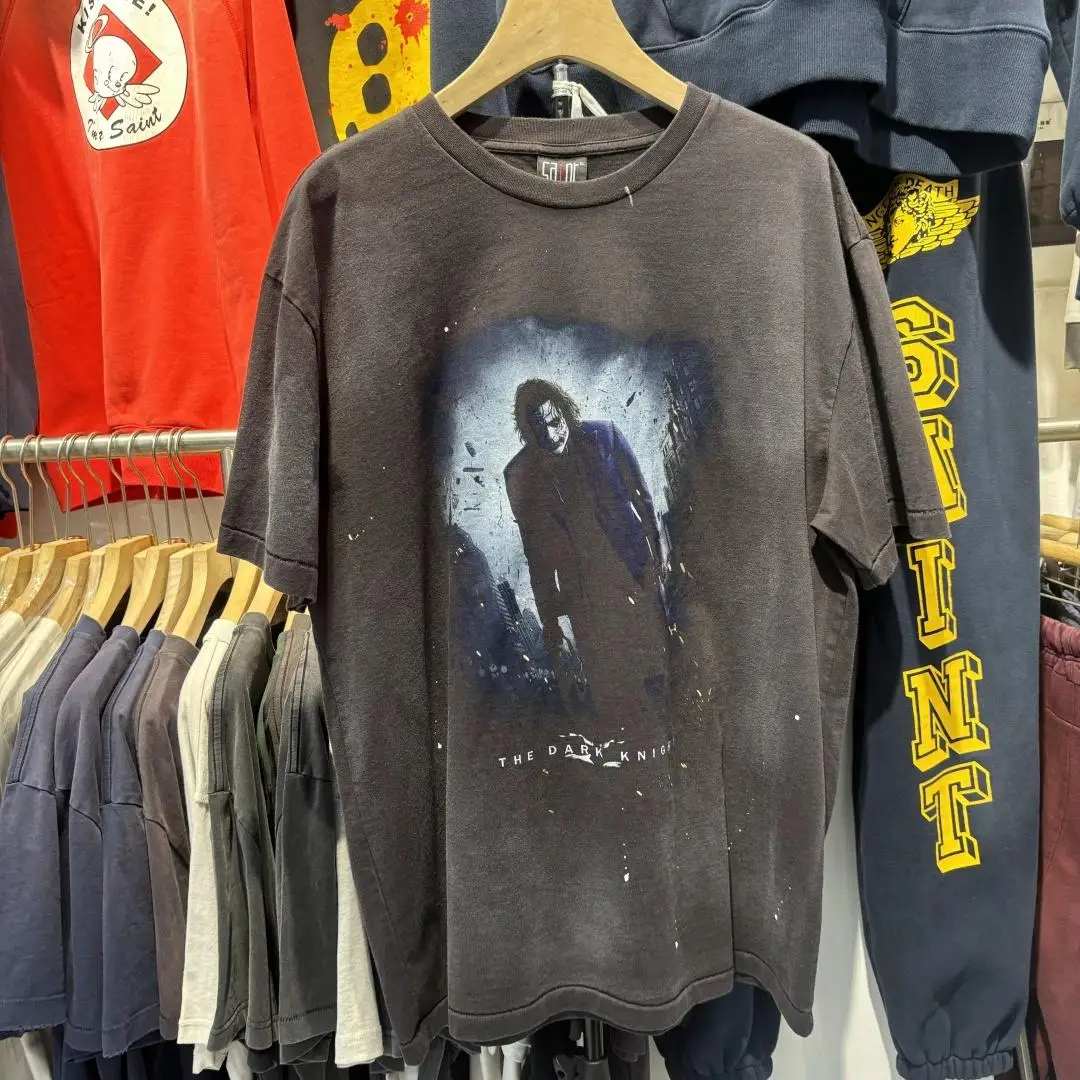 

k Knight Baan Collaborative Worn-In ort Sve T-irt Cotton Youthful Summer Casual round Ne Loose Fit Unbranded