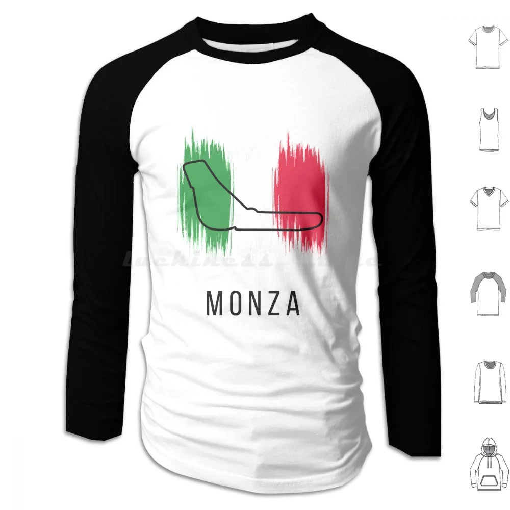 Monza Hoodie cotton Long Sleeve Monza Temple Of Speed Tempio Della Velocità Templo De La Velocidad Tifosi Motorsport