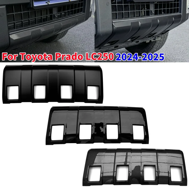 

1Pcs Car Front Bumper Lower Guard Cover for Toyota Prado LC250 2024-2025 Matte Black/Carbonfiber/Gloss Black Car Accessories